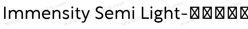 Immensity Semi Light字体转换
